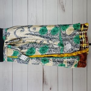 Darn Good Yarn Sari Silk Wrap Skirt Tea Goddess